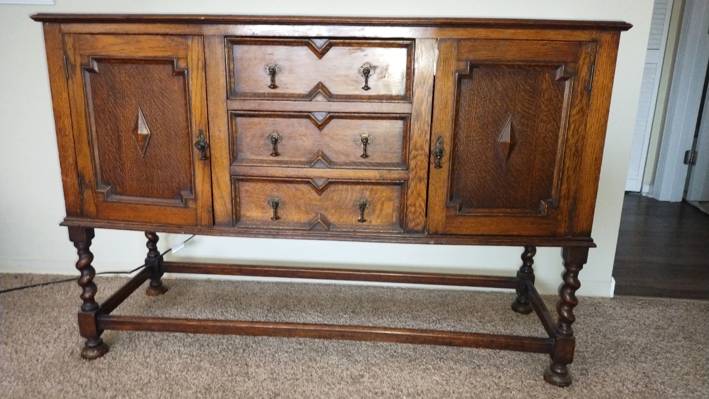 Antique wood buffet