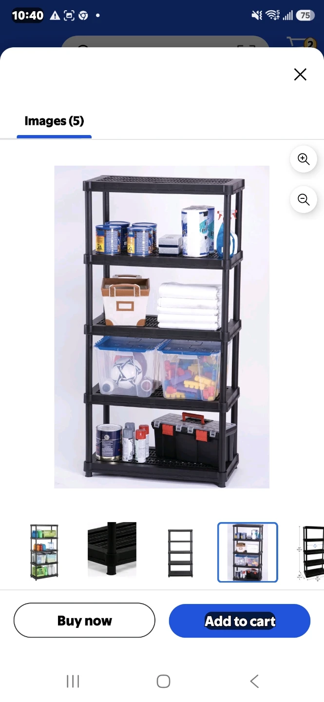 New, Unused Ramtuff Resin 5-shelf Storage Rack, 750 Lb Capacity - photo 3