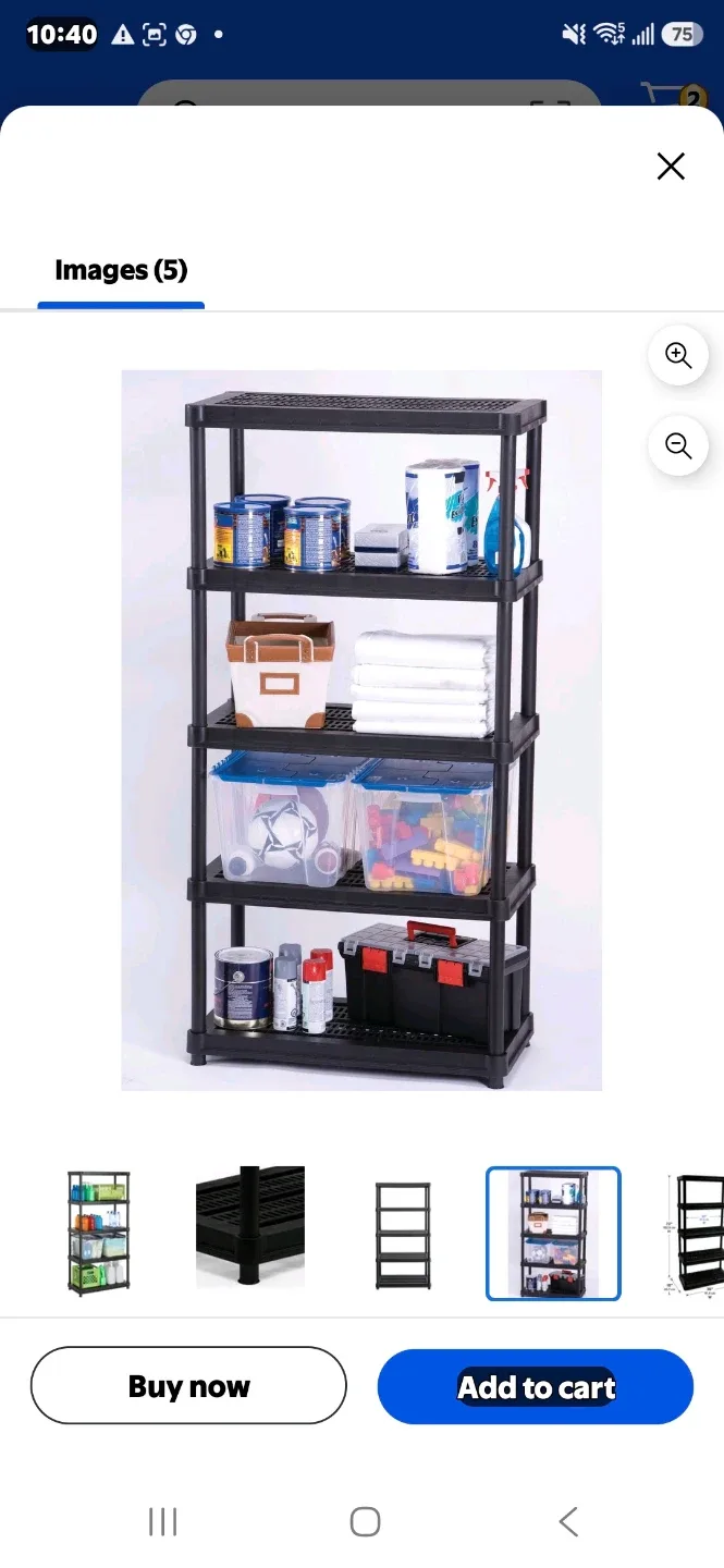New, Unused Ramtuff Resin 5-shelf Storage Rack, 750 Lb Capacity - photo 3
