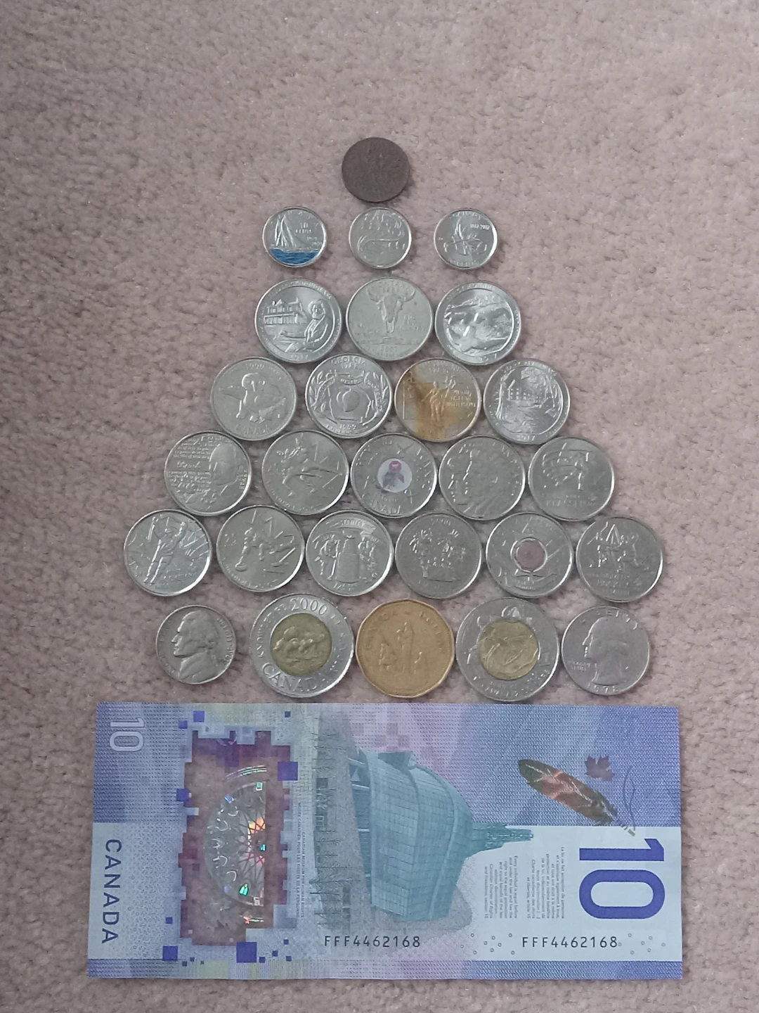 Assorted Canadian & USA Coins