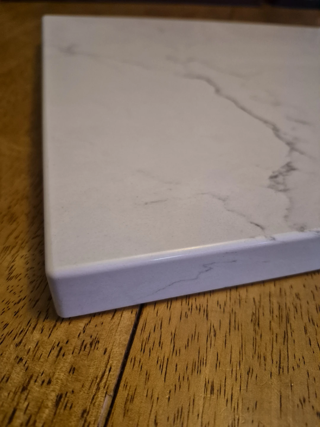 20 1/2" x 11 1/2" x 1" Solid Heavy White Marble Table Counter