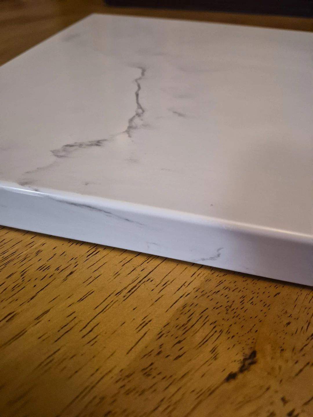 20 1/2" x 11 1/2" x 1" Solid Heavy White Marble Table Counter - photo 2