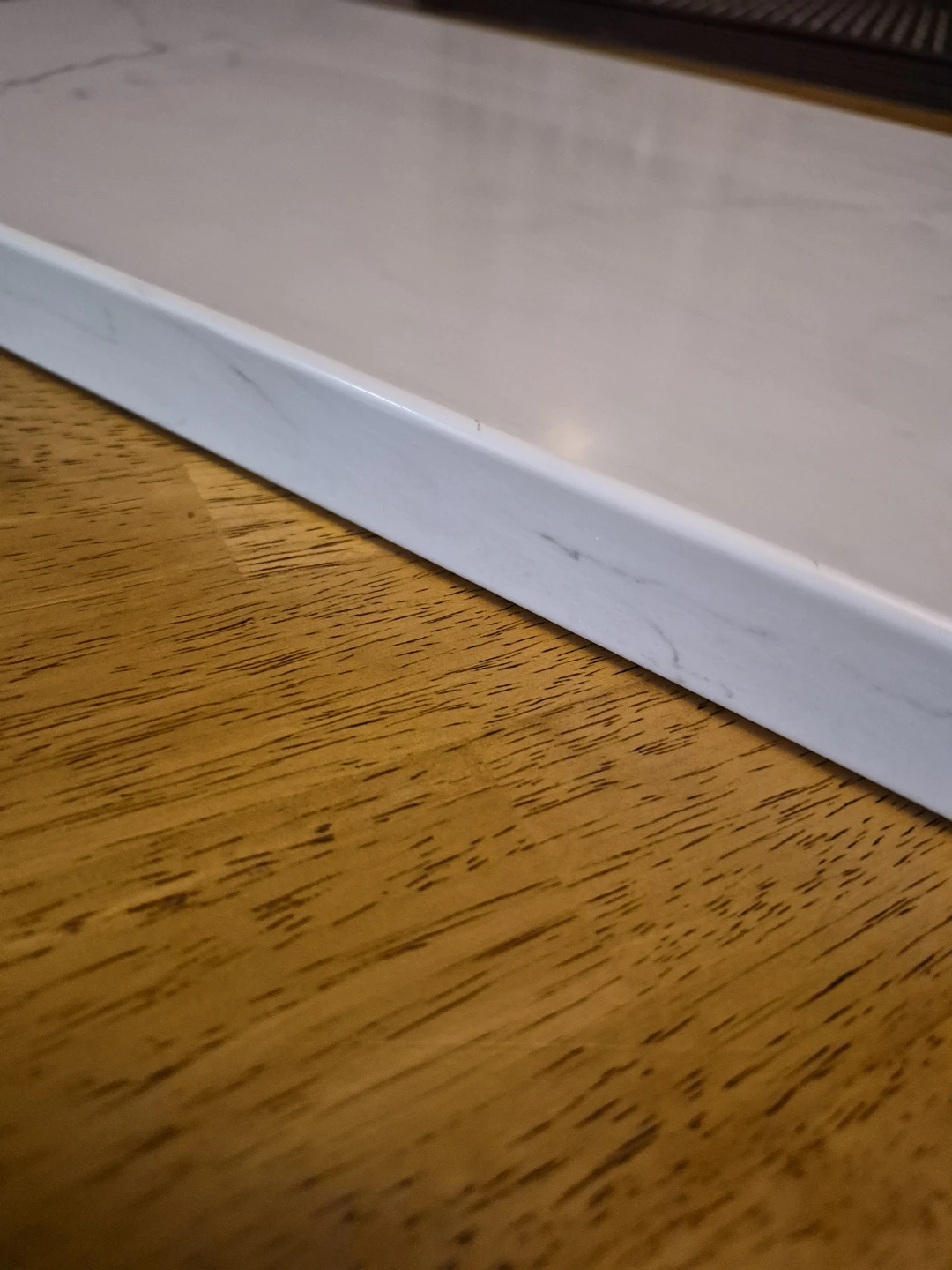 20 1/2" x 11 1/2" x 1" Solid Heavy White Marble Table Counter - photo 3
