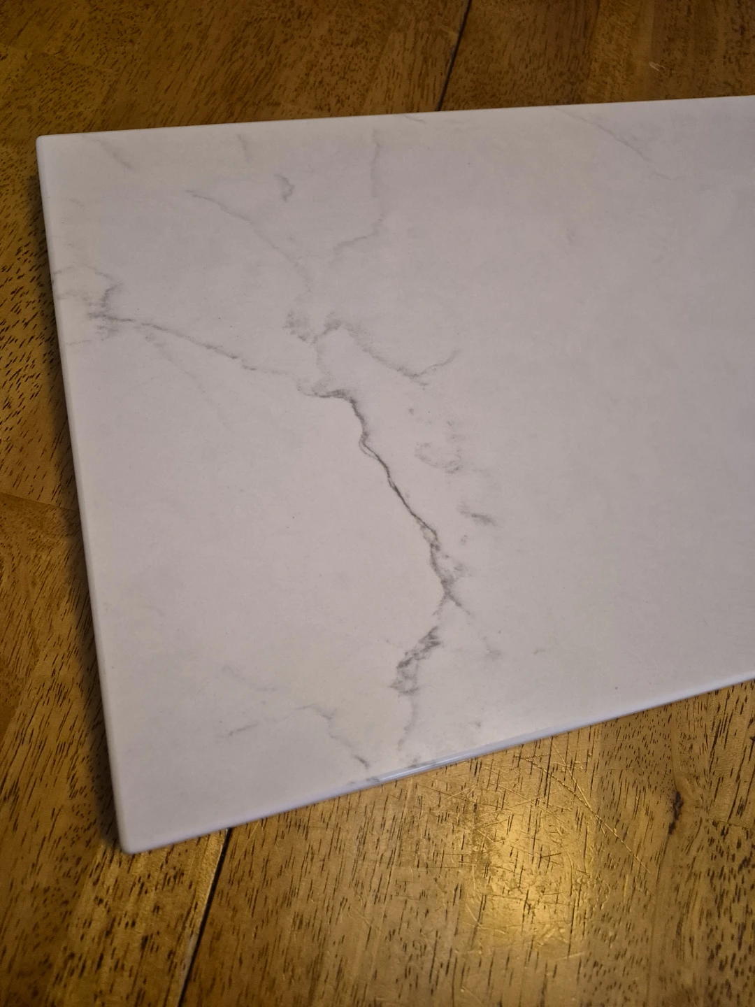 20 1/2" x 11 1/2" x 1" Solid Heavy White Marble Table Counter - photo 4