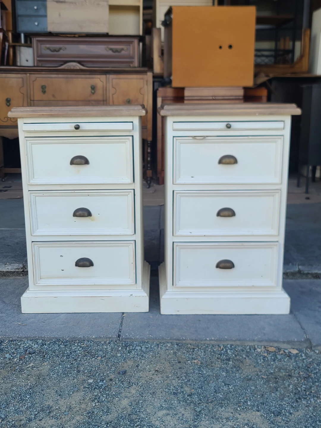 Pair of PGT Reclaimed Wood Nightstands