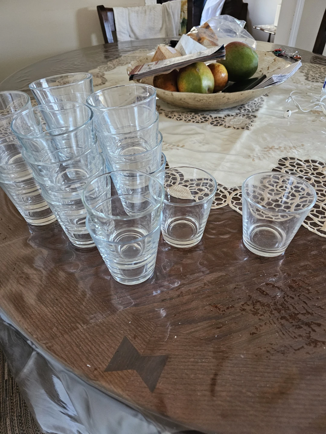 Cute (Set of 20 ) Small Clear Glass Juice/Shot Glasses - photo 2