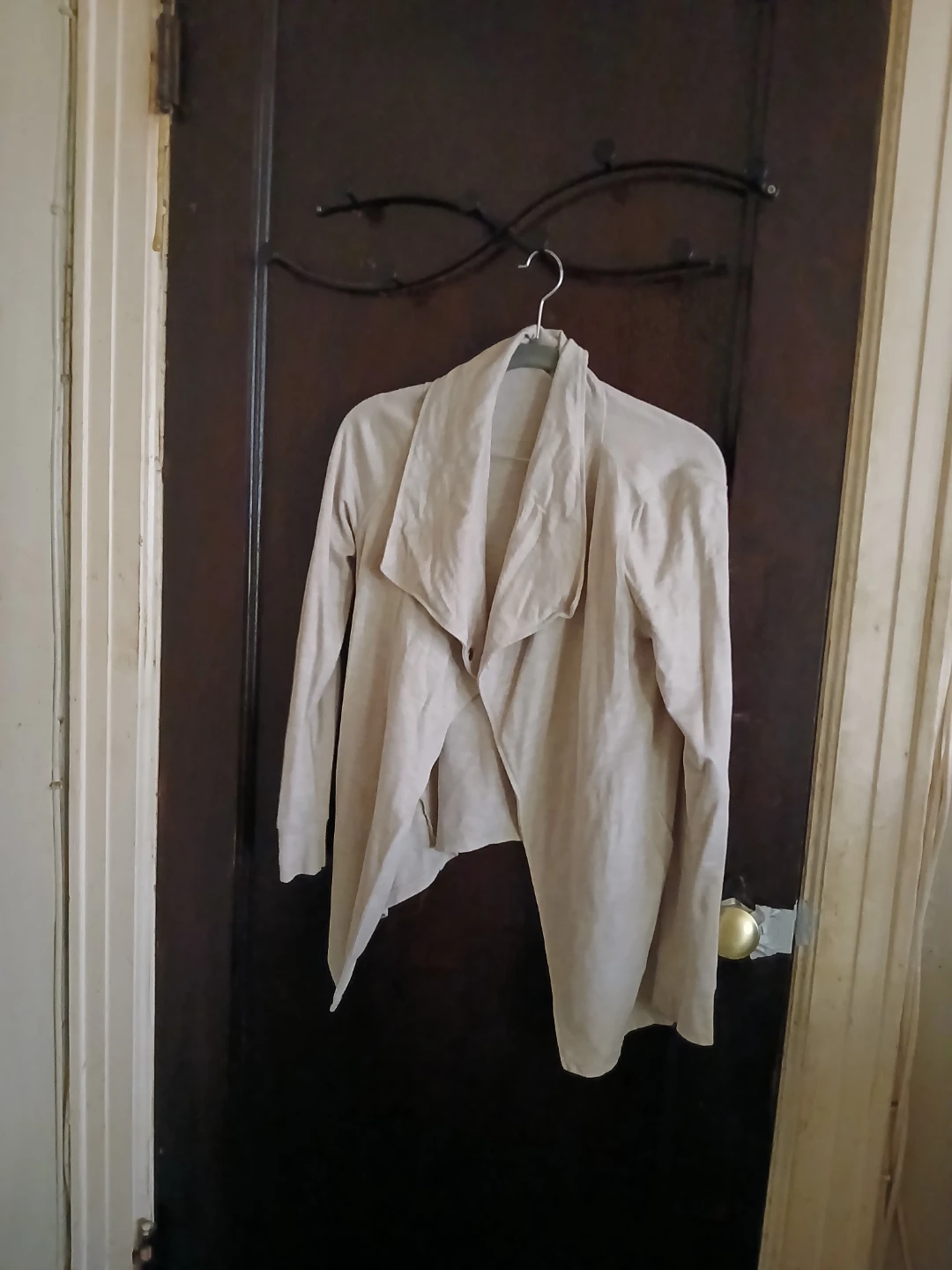 Beige Waterfall Cardigan
