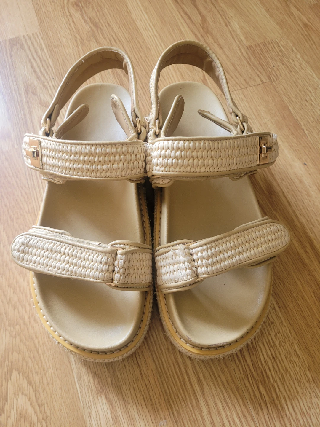 Strappy Beige Platform Sandals - photo 2