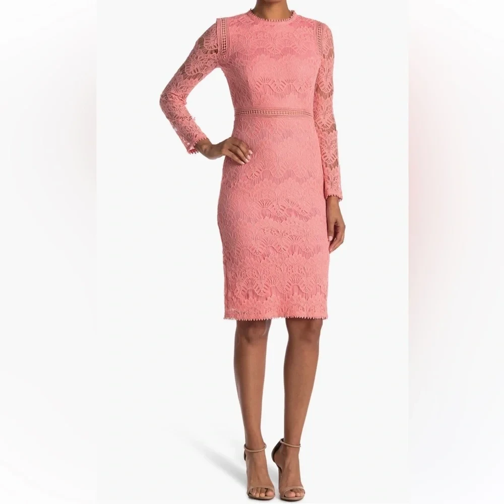 LOVE X DESIGN Pink Lace Dress - Size S - photo 4