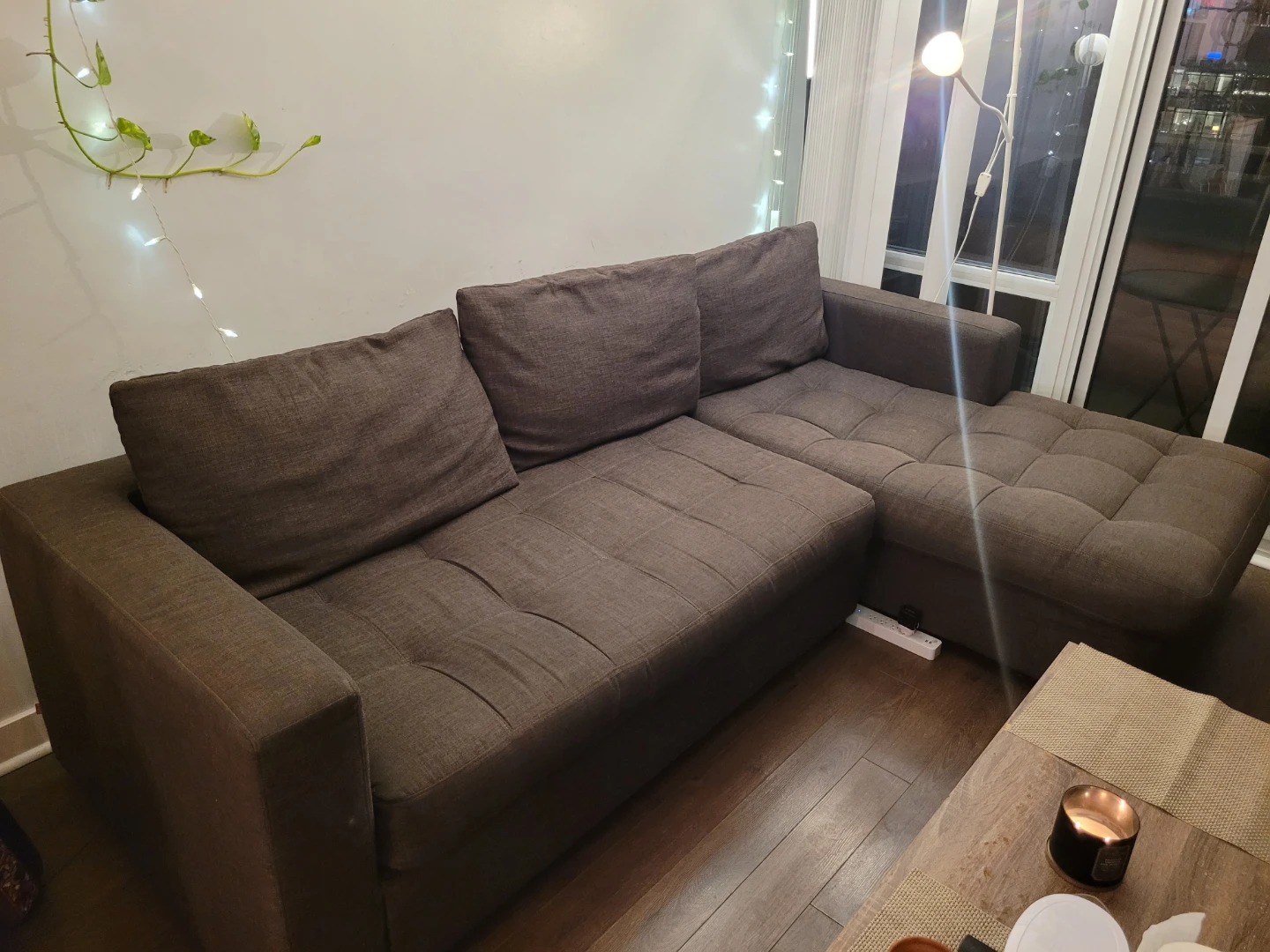 EQ3 Brown Sectional Sofa - photo 3