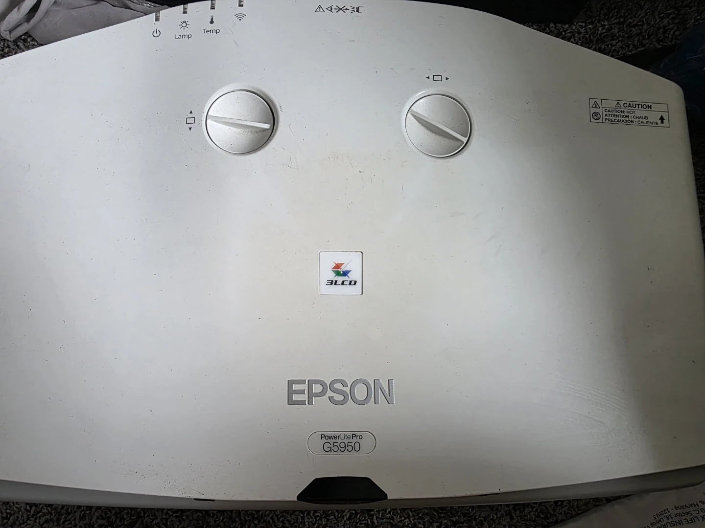 Epson PowerLite G5950 LCD Projector