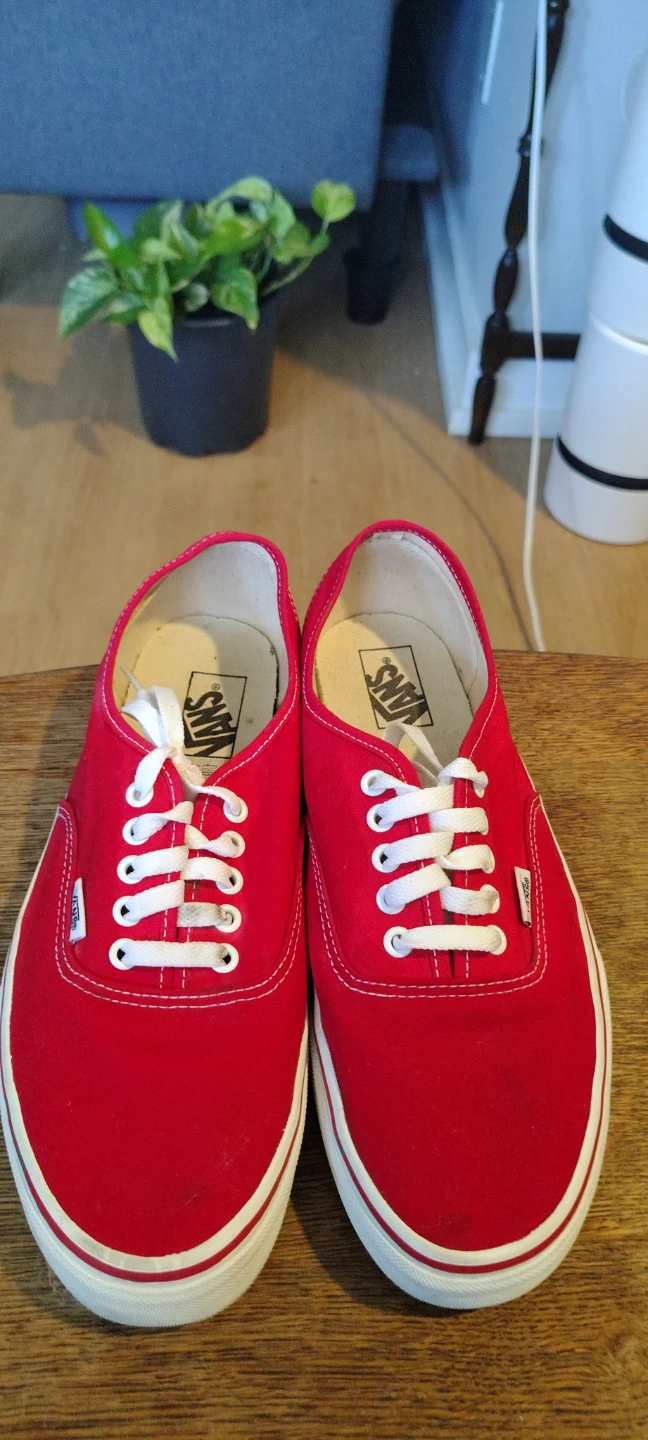 Vans Authentic Red Canvas Shoes