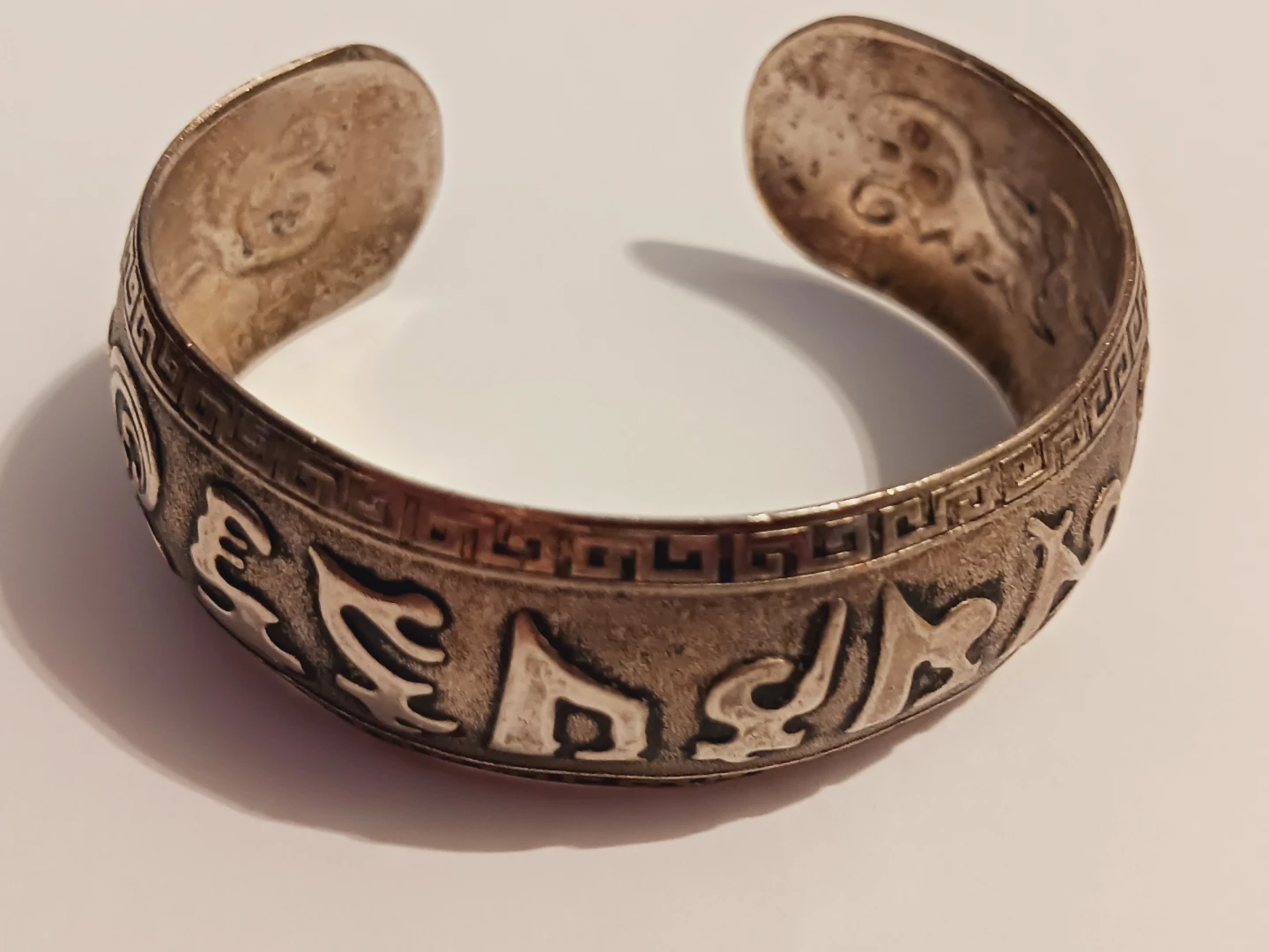 Beautiful Tibetan Cuff Bracelet with Engraved Design - photo 2