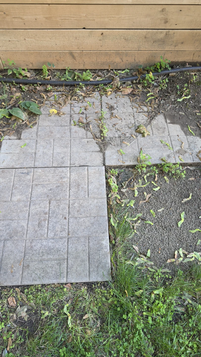 Six Concrete Patio Slabs