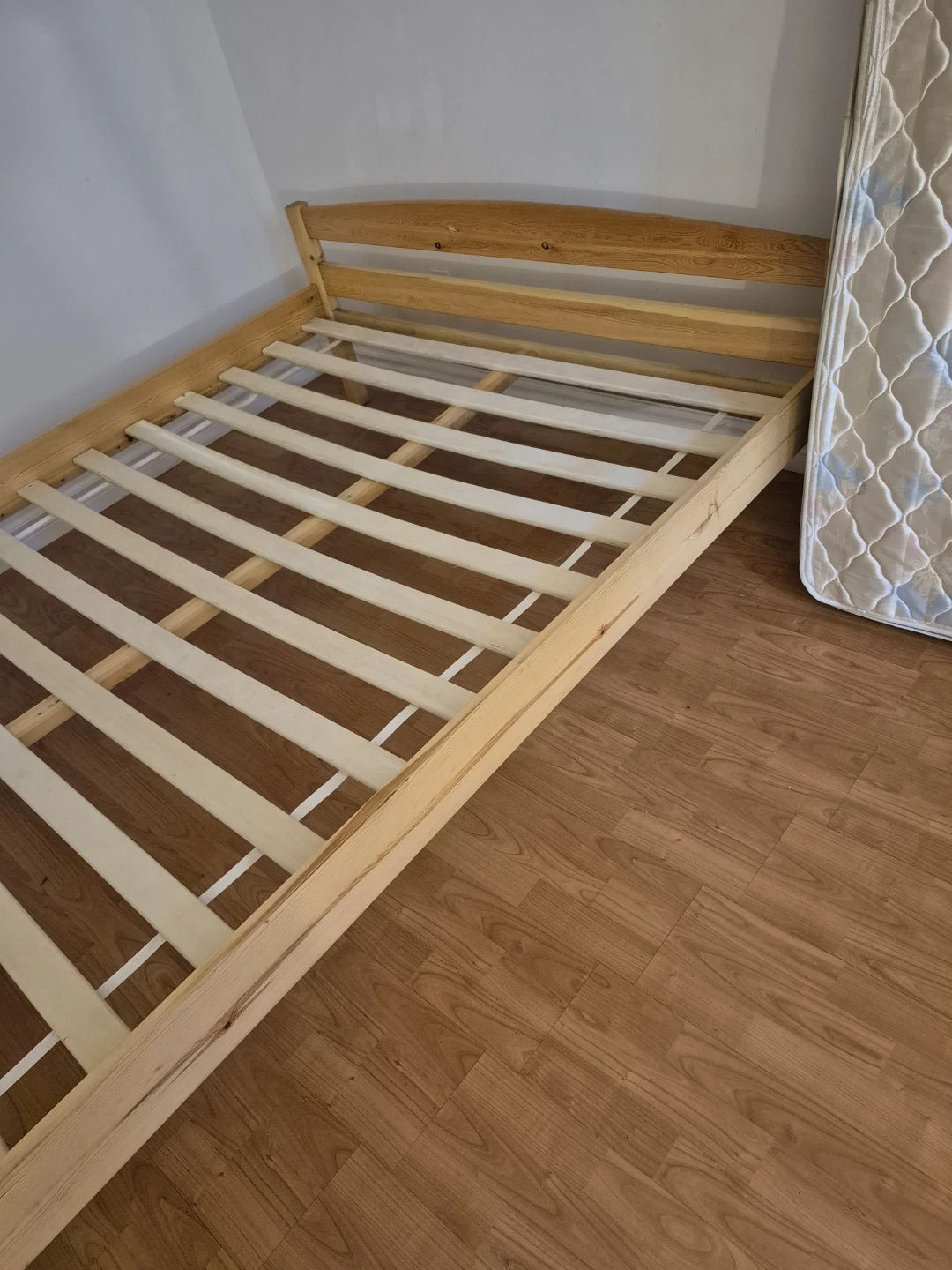 Wooden Bed Frame and nice mattresspp - photo 2