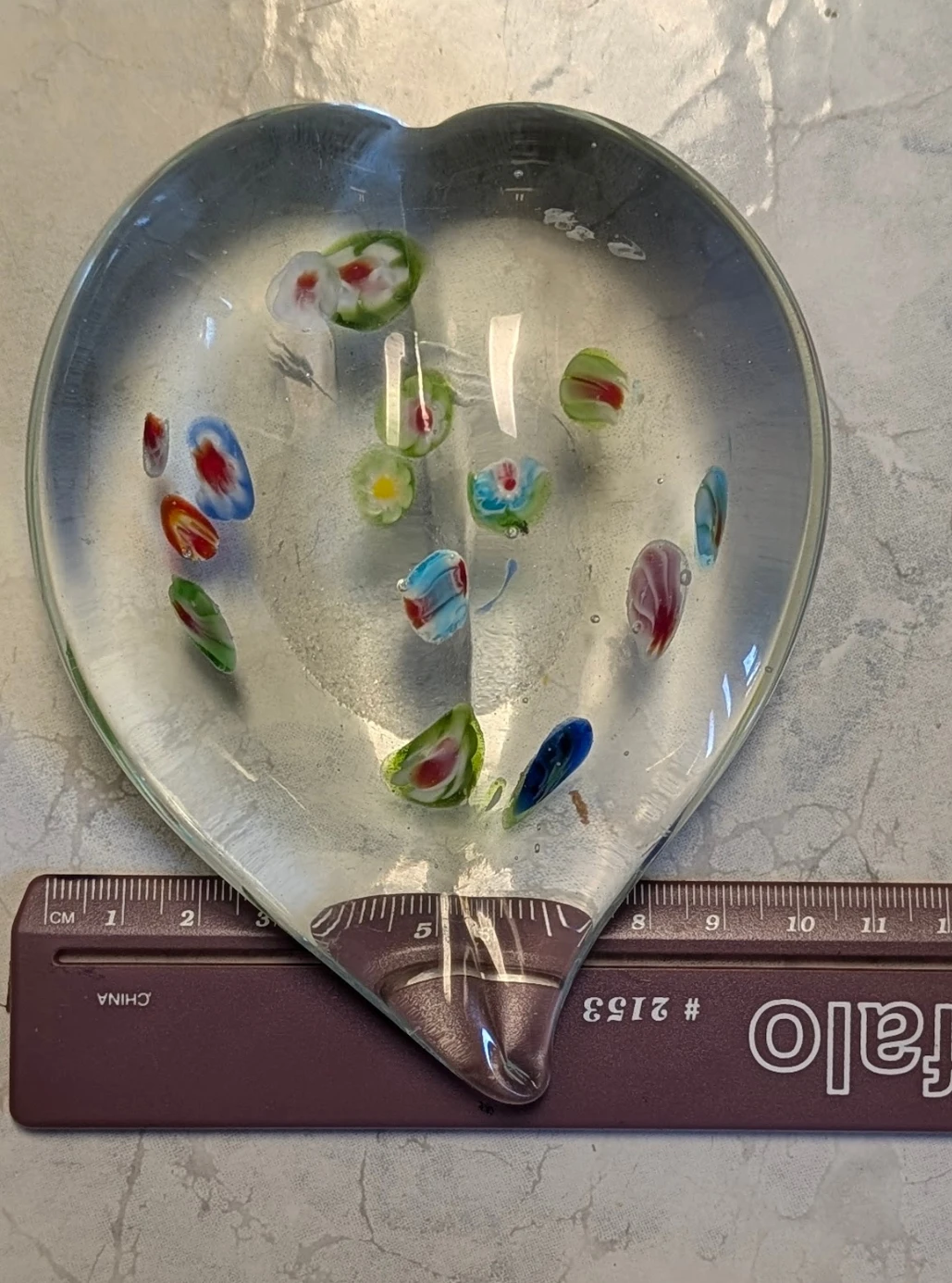 Heart Glass Paperweight - photo 3