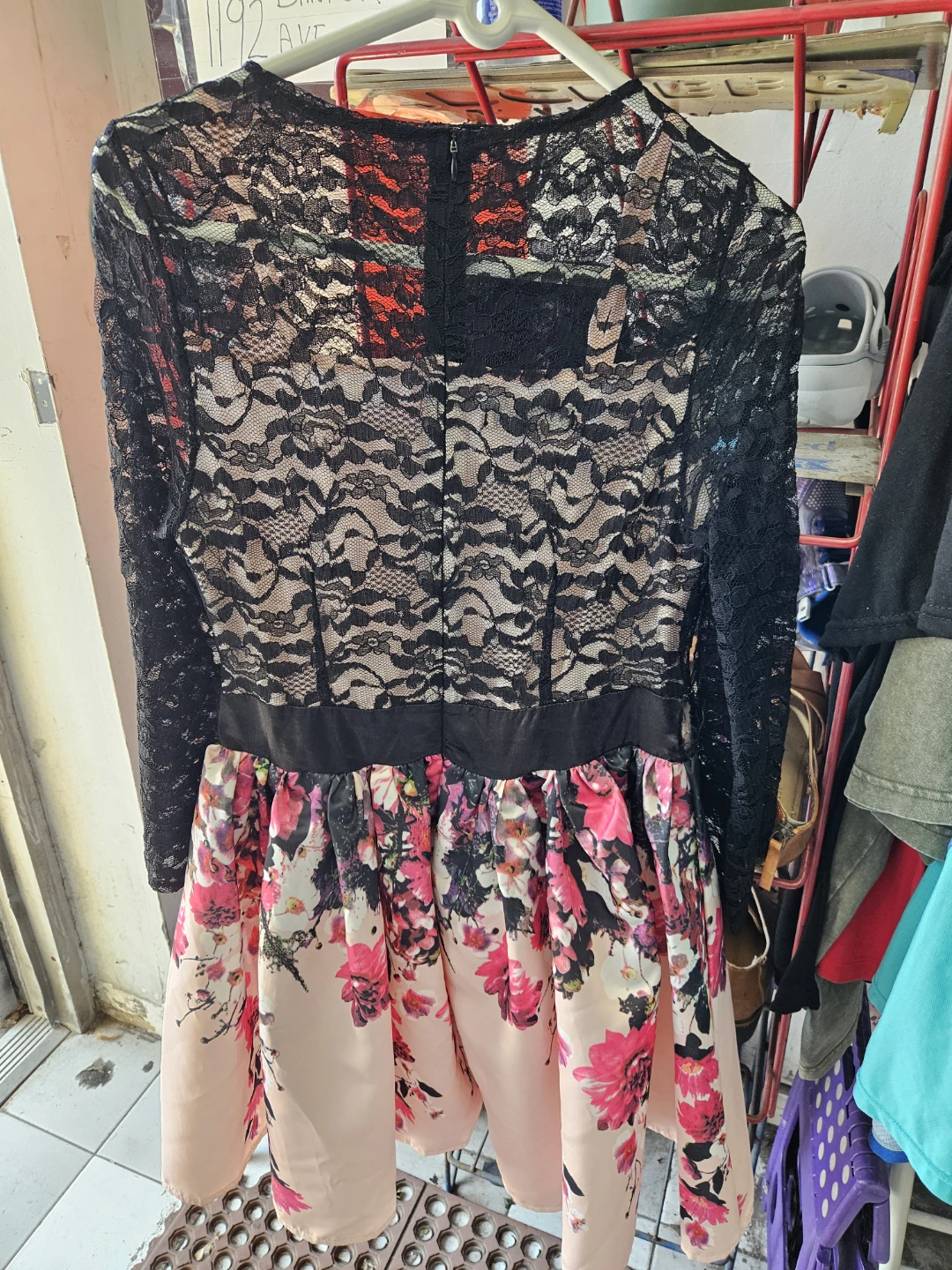 Black Lace Floral Dress - photo 2