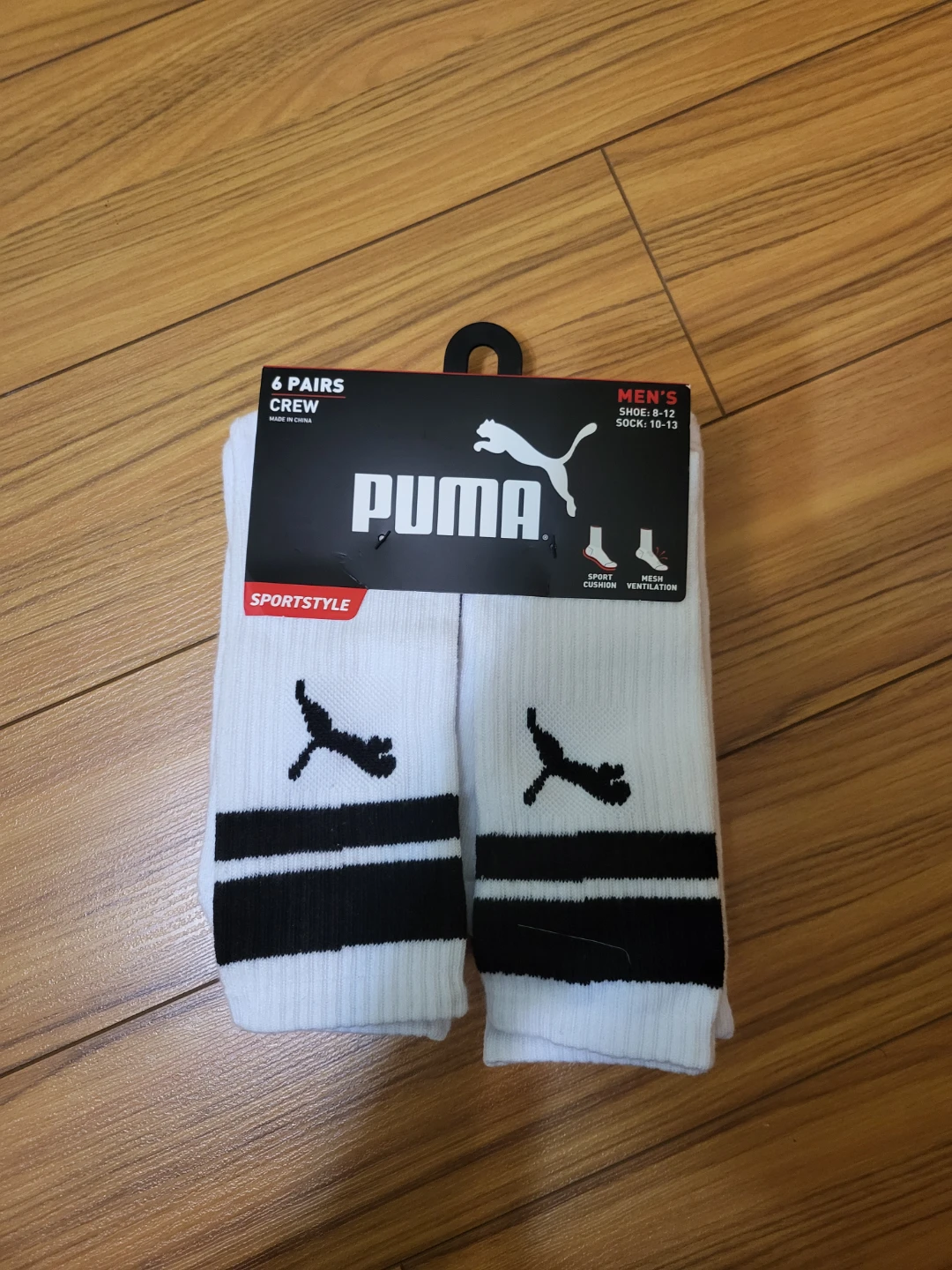 Brand New Puma Men's 6 Pairs Crew Socks