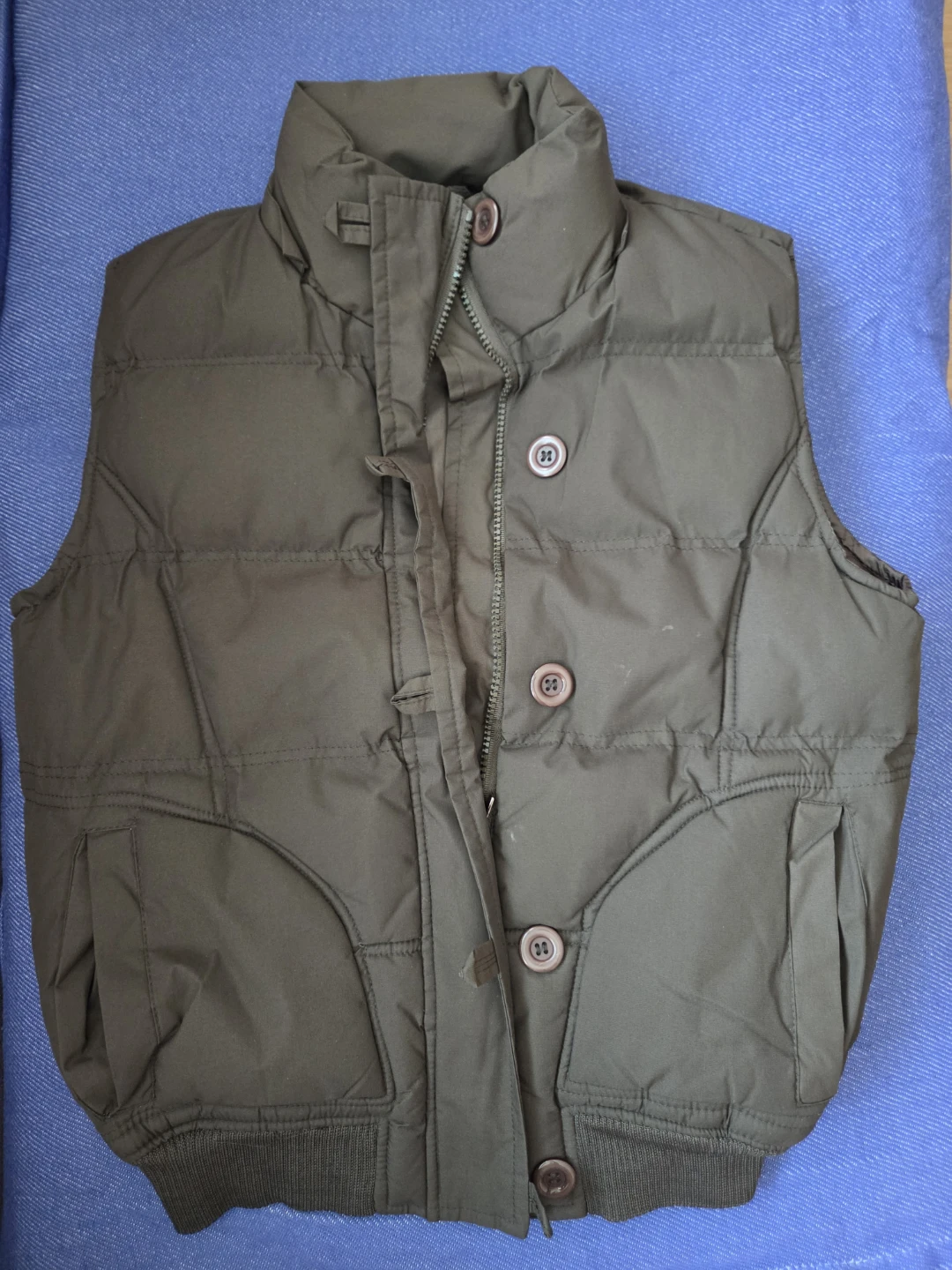 Olive Green Puffer Vest