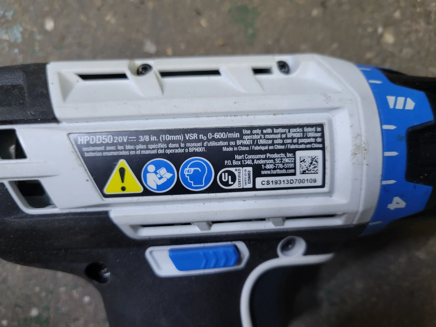 (TOOL ONLY!!) Hart HPDD50V 20V Cordless Drill - photo 4