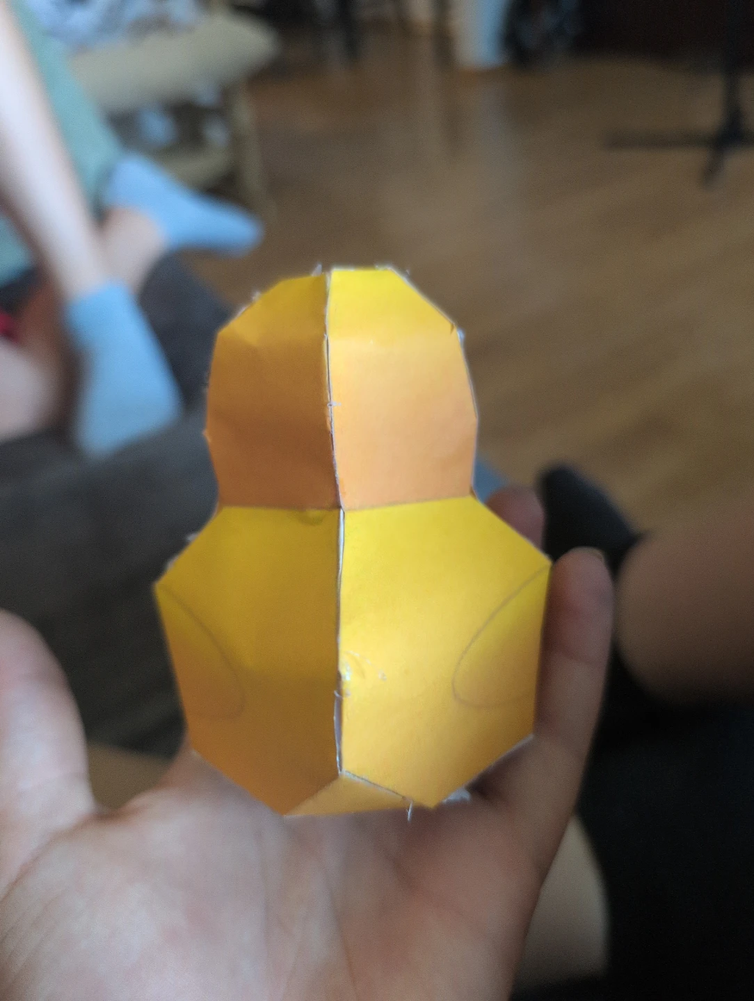 Yellow Papercraft Duck Figurine - photo 4