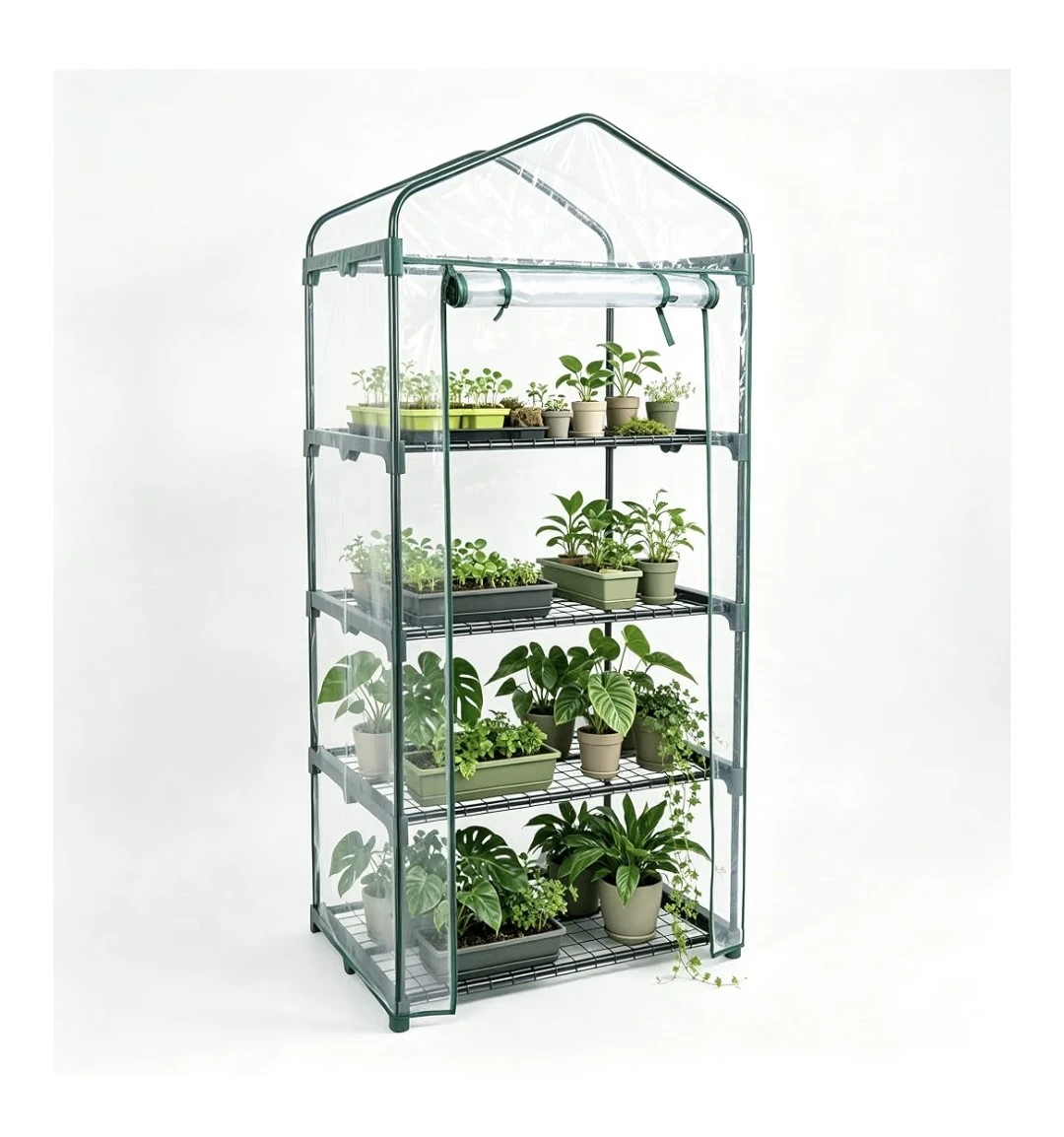 4-Tier Mini Greenhouse Shelving Unit