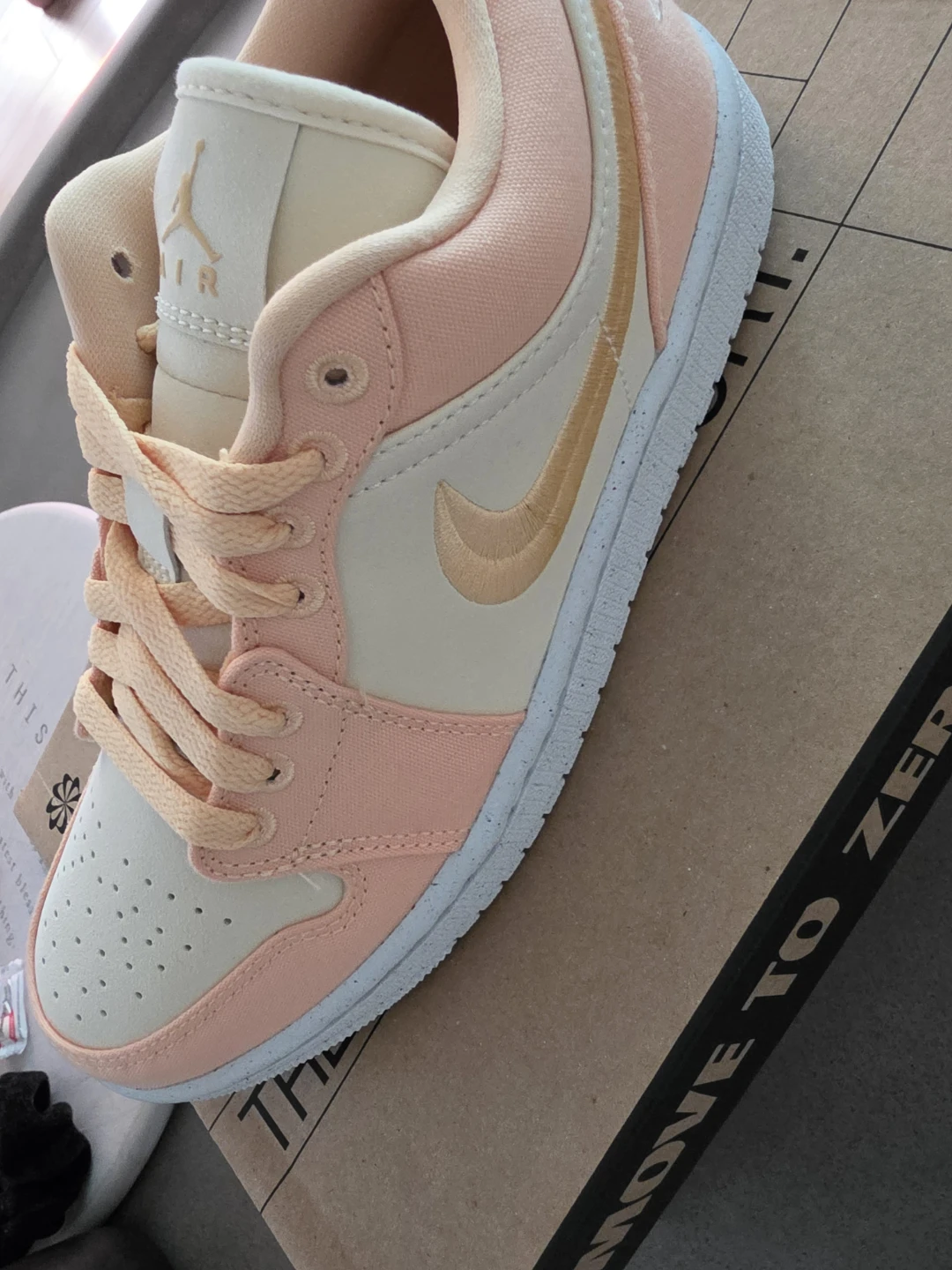 Nike Air Jordan 1 Low Peach Sneakers - photo 3