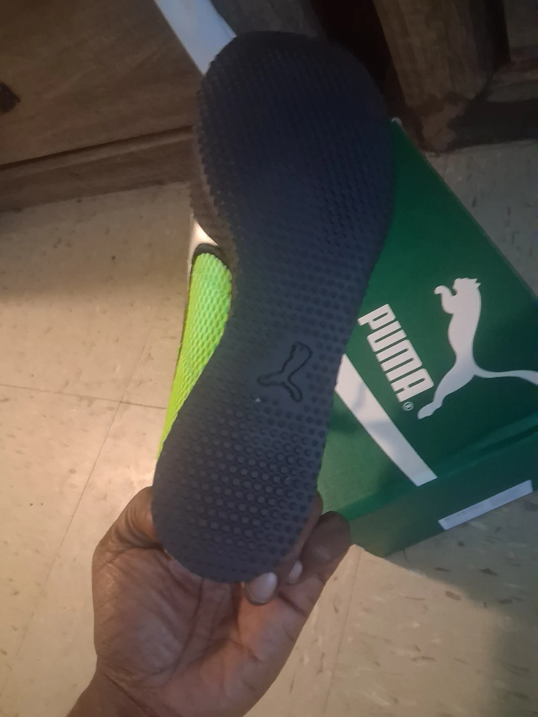 Puma Running Shoes - Neon Green & Silver