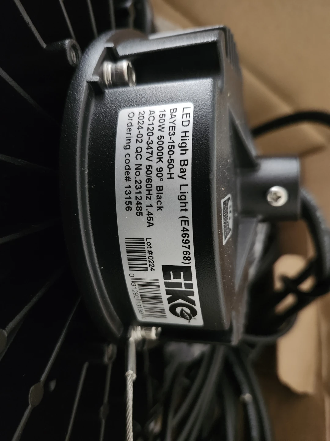 EKO LED High Bay Light 150W 5000K Black - photo 2