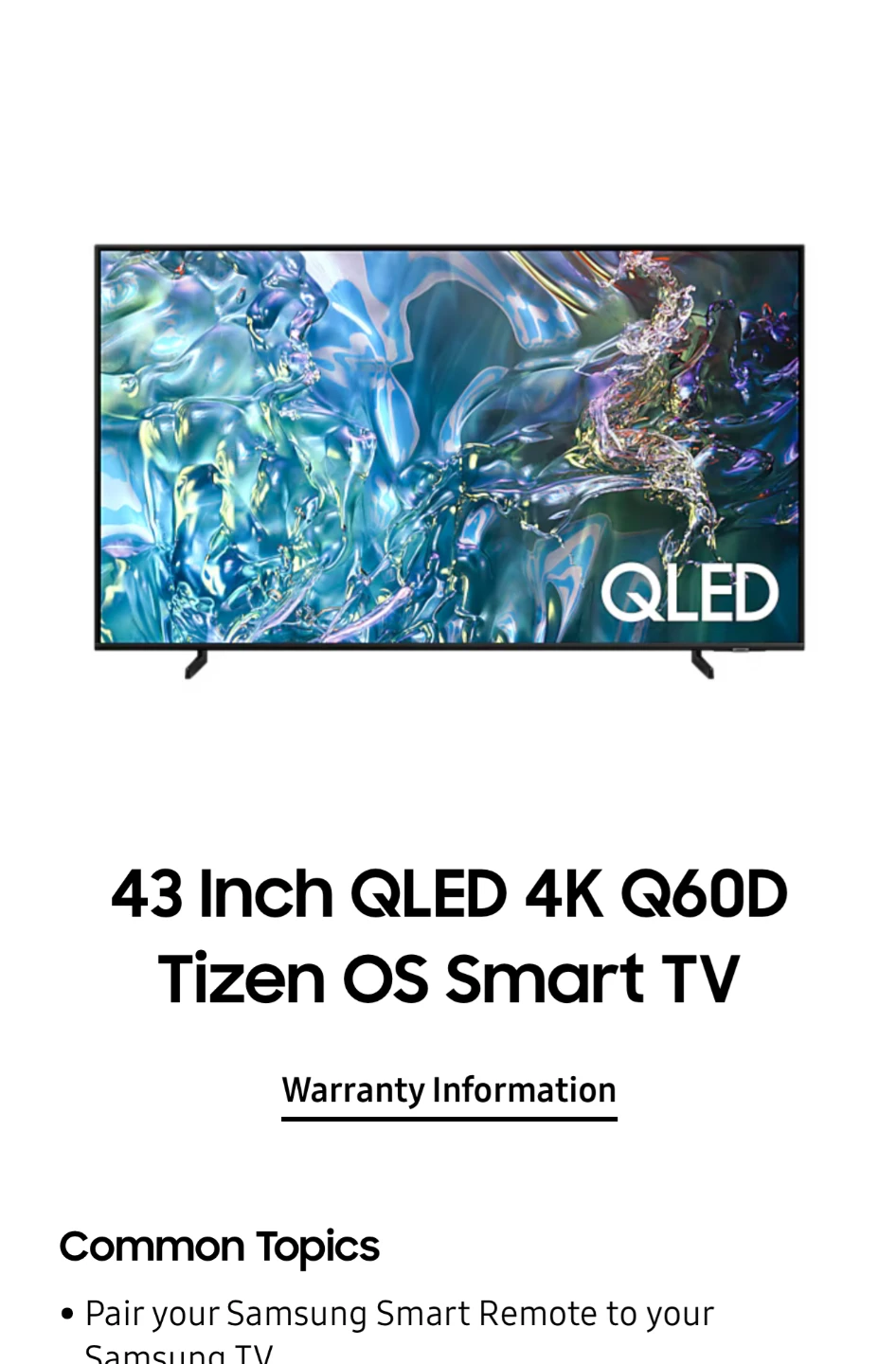 Samsung 43 Inch Smart TV - photo 3