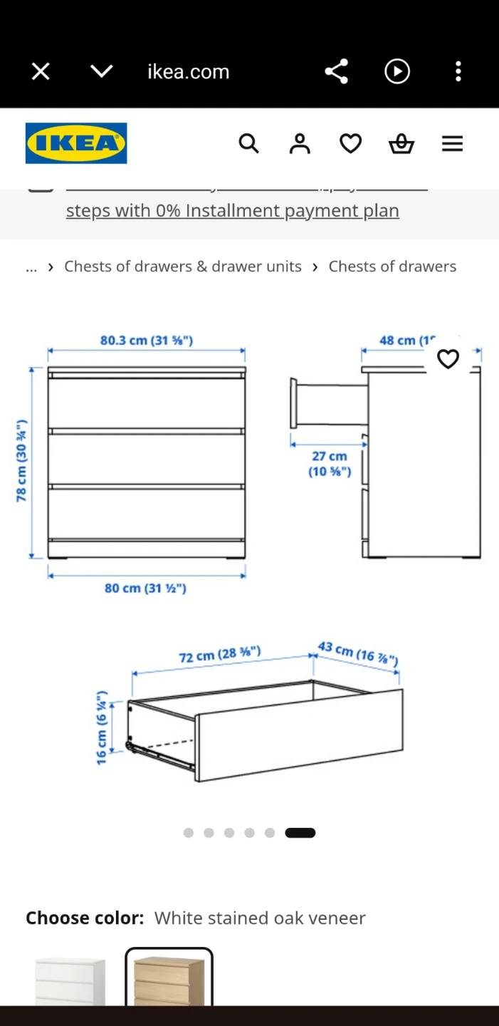 IKEA MALM 3-drawer chest - photo 4