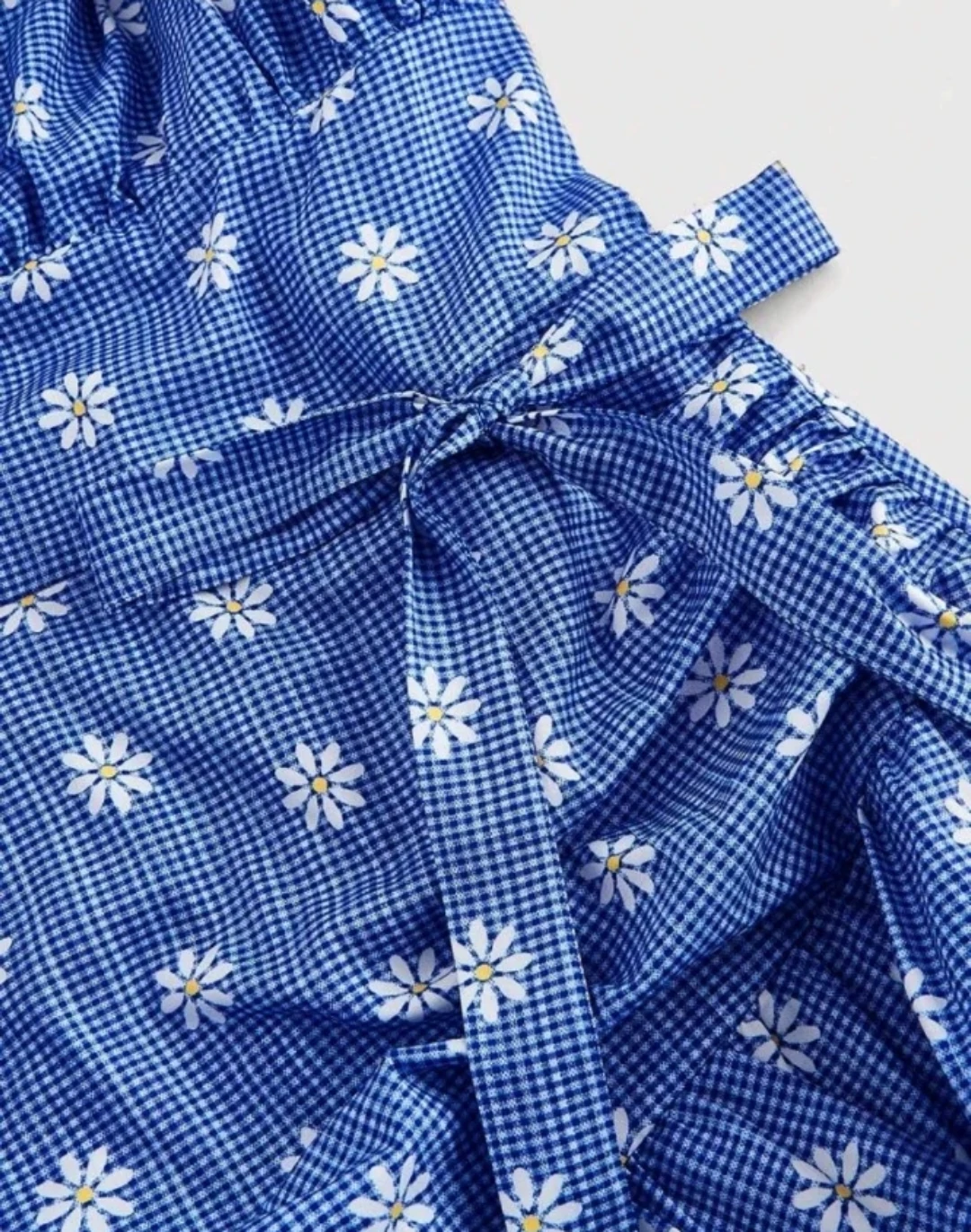 Blue Gingham Daisy Print Halter Dress 2XL - photo 2