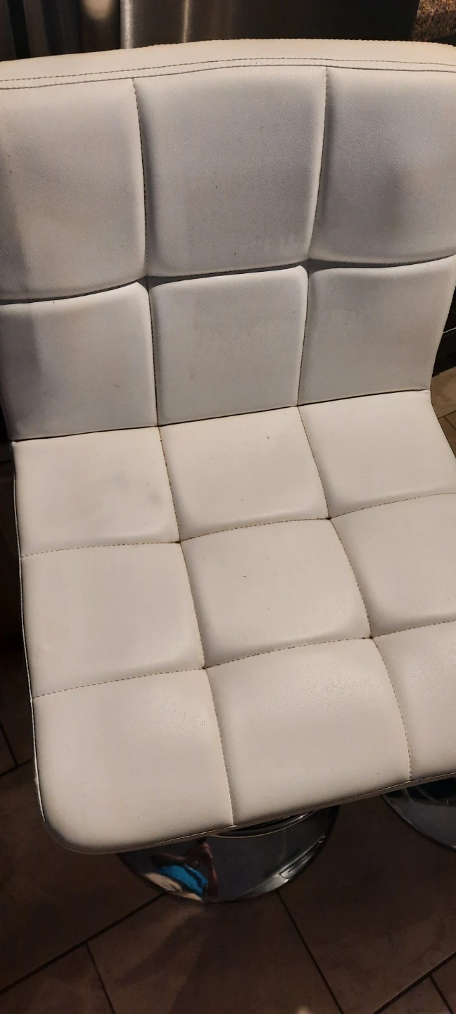 x2 White faux leather bar stools - photo 3