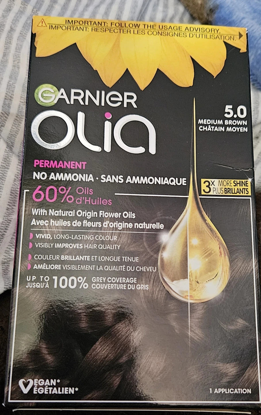 Garnier Olia 5.0 Medium Brown Permanent Hair Dye