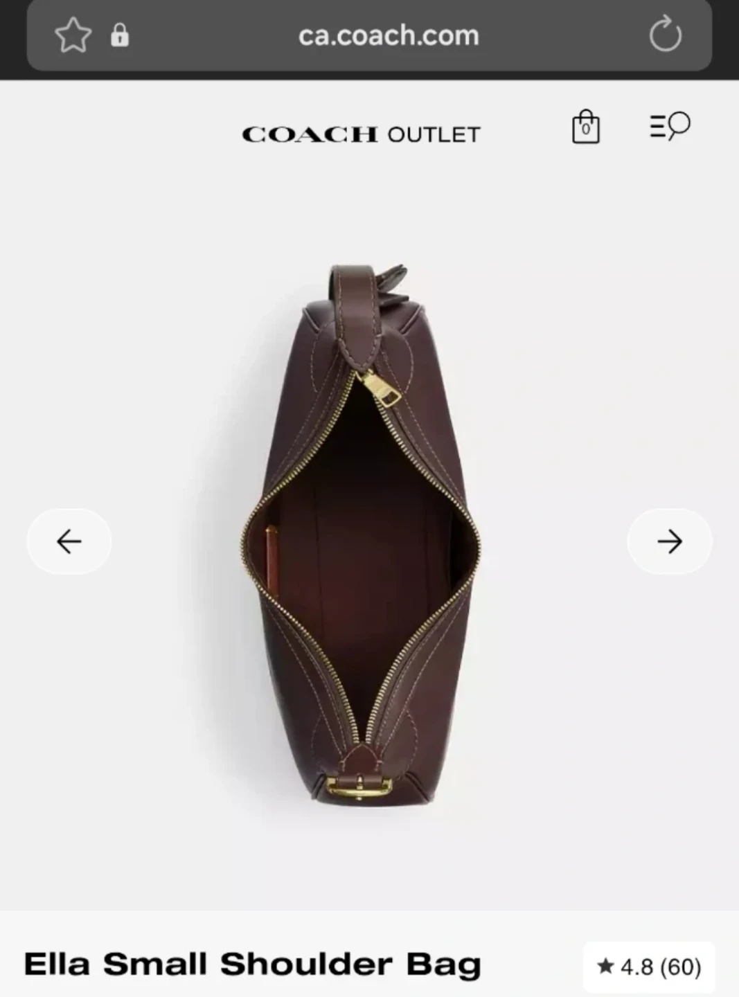 Coach Outlet Ella Small Shoulder Bag - Gold/Espresso - photo 4