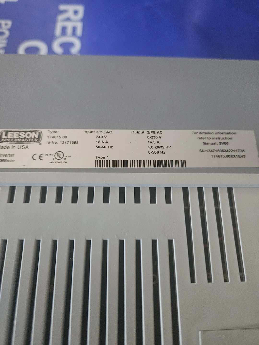 Leeson Speedmaster SM2 Series Adjustable Speed AC Motor Control - photo 2