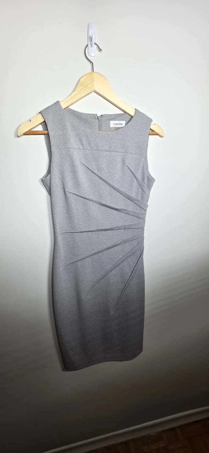 Calvin Klein Grey Sleeveless Sheath Dress