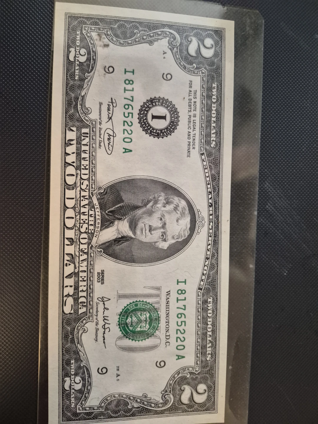 United States Two Dollar Bill