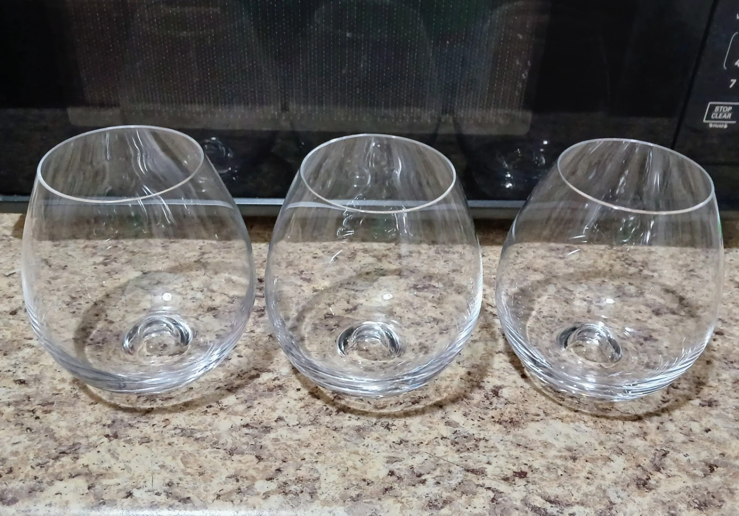 Set of 3 Stemless Wine Glasses