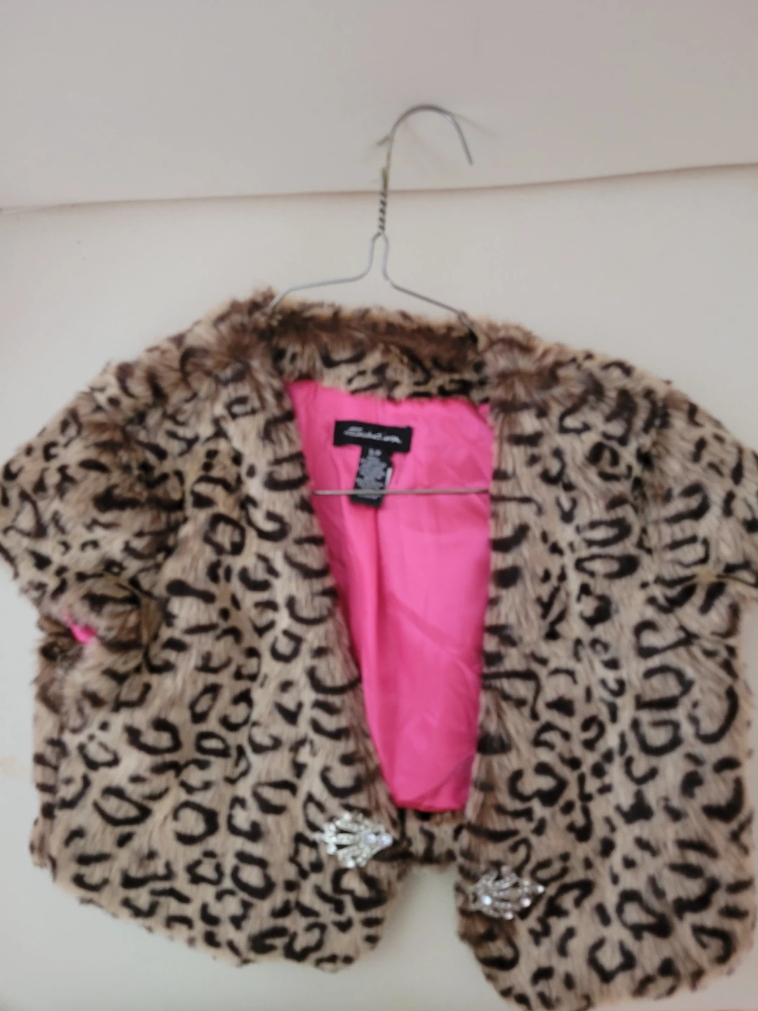 Cheeta print jacket fur coat