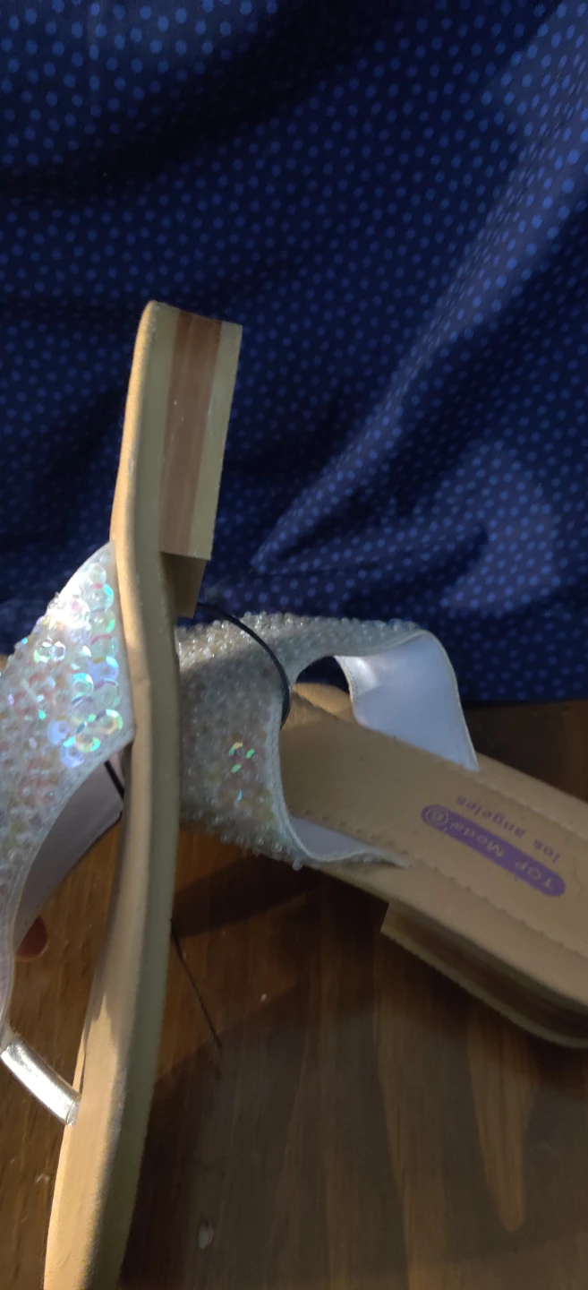Top Moda Los Angeles Sequin Flip Flops - Size 6 - photo 4