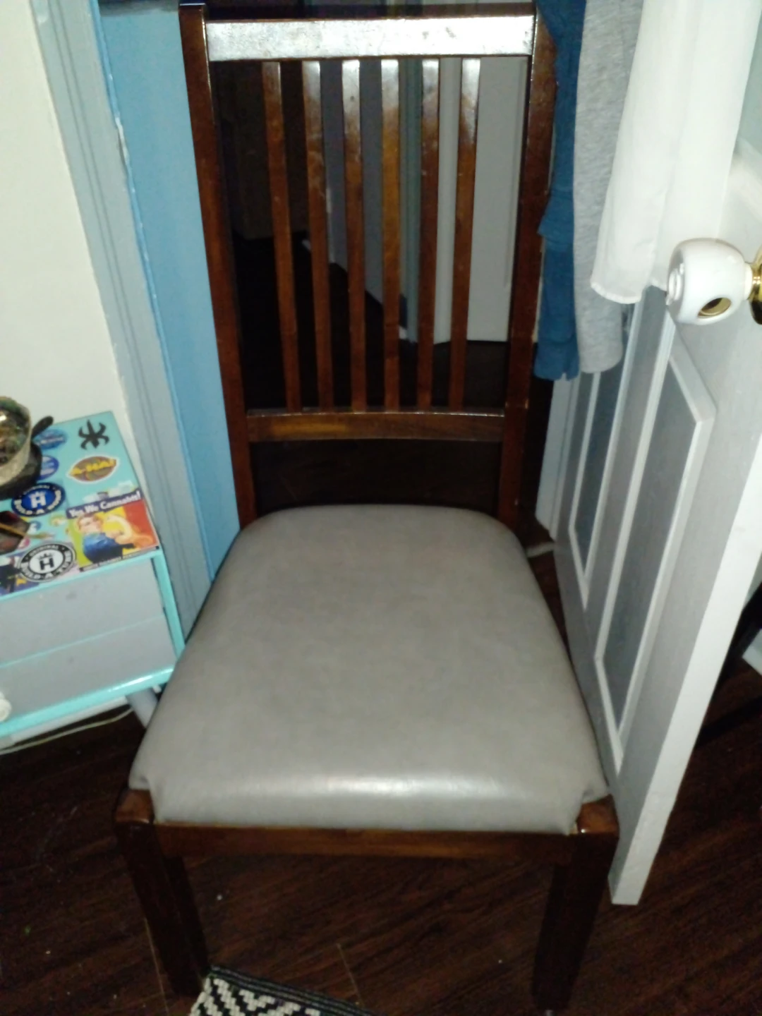 Wooden Dining Chair with Padded Seat - photo 2