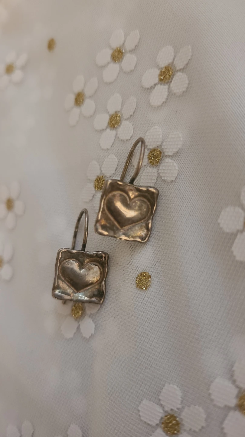 Sterling Silver Heart Dangle Earrings