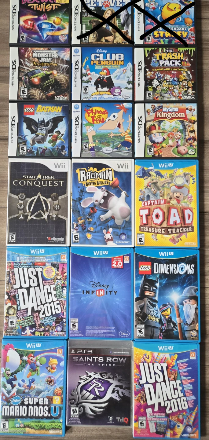 Nintendo DS & Wii/Wii U Video Games Collection