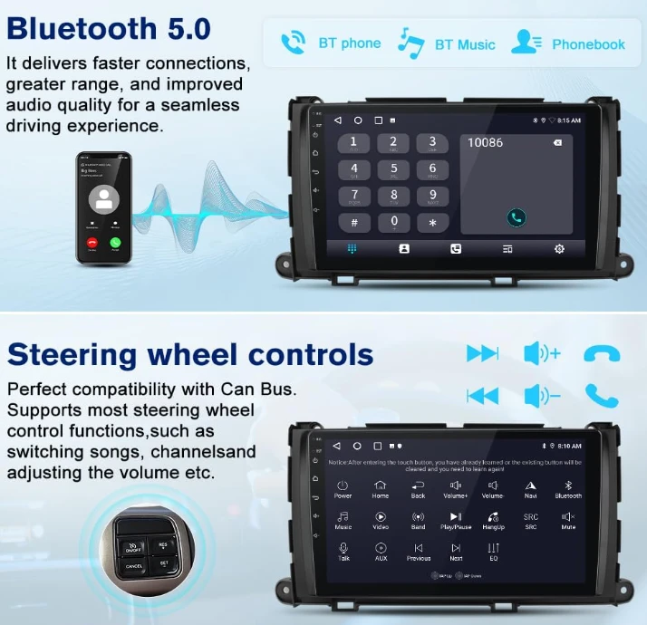 Car Radio Stereo for Toyota Sienna 2011-2014 - photo 4