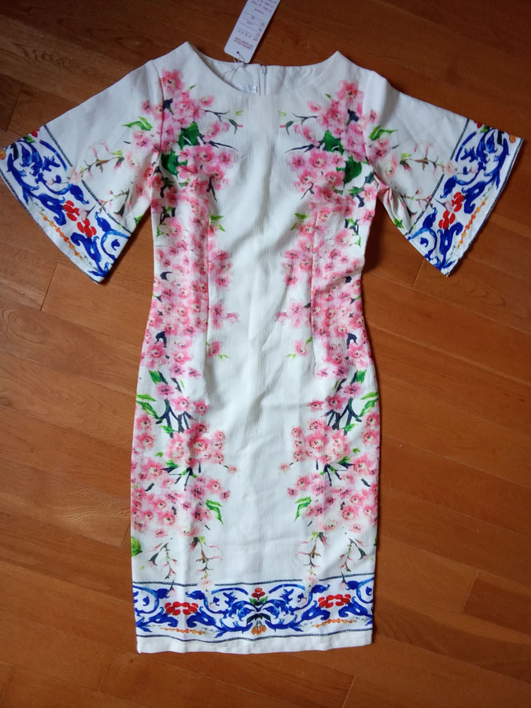 Floral pattern dress with short sleeves Size S - photo 2