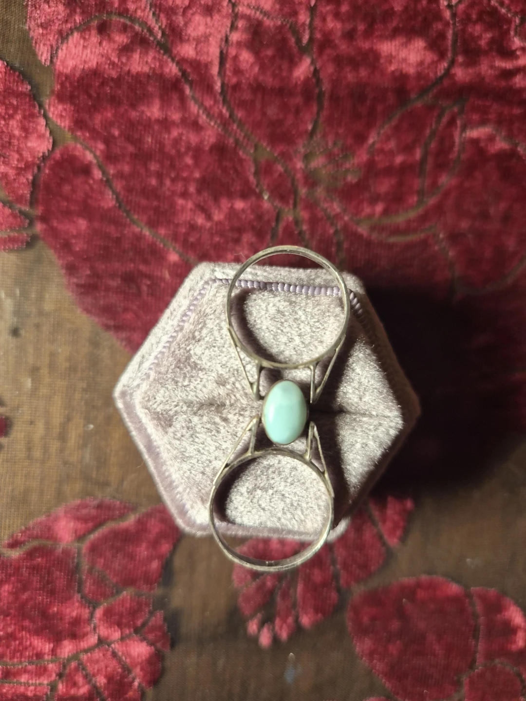 925 Larimar/amber flip ring - photo 2