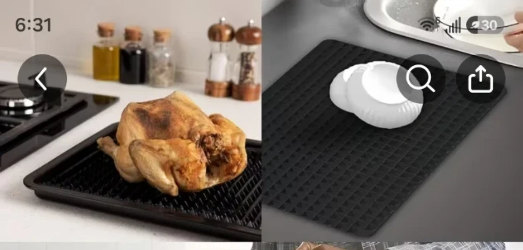 Large Black Silicone Baking Mat - photo 2