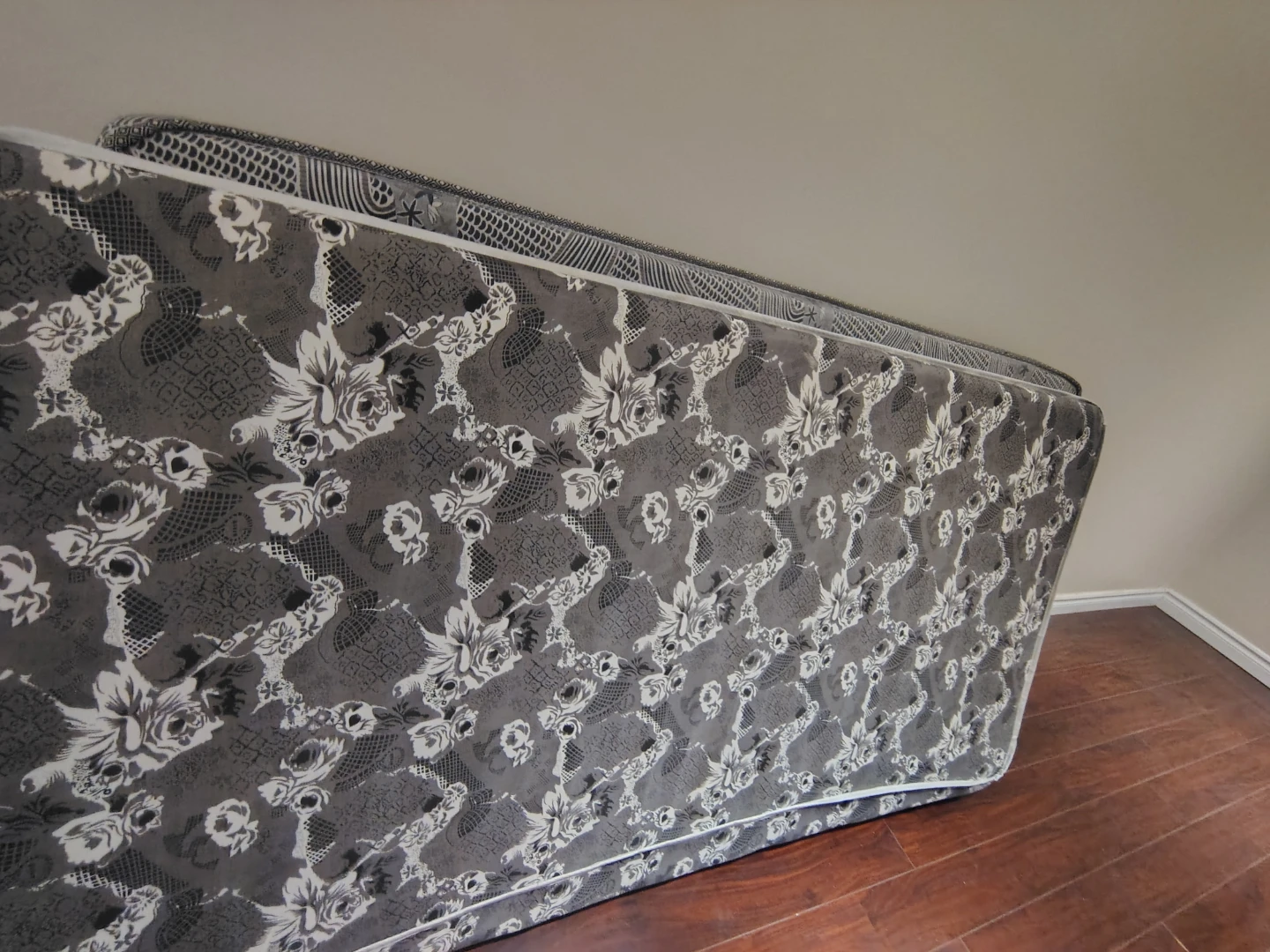 Mattress with Floral and Swirl Pattern