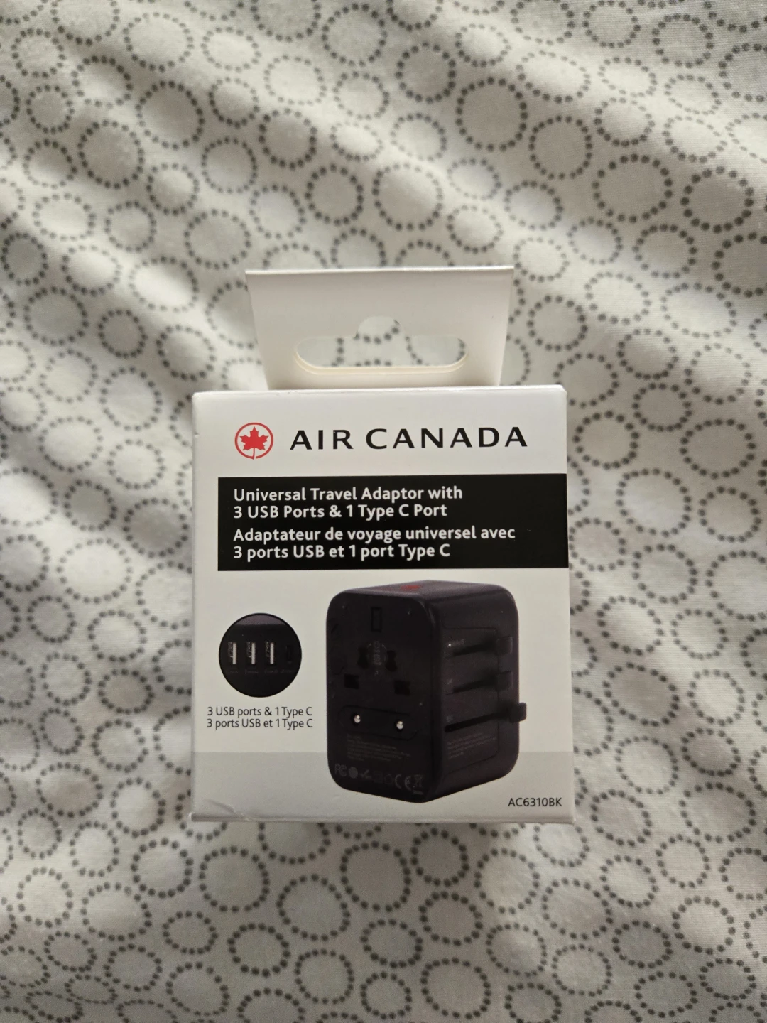 Air Canada Universal Travel Adapter 3 USB Ports & Type C Port